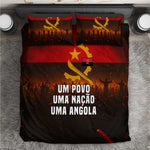 Angola Bedding Set Red Black Yellow Grunge - African Pride