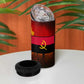 Angola 4 in 1 Can Cooler Tumbler Red Black Yellow Grunge - African Pride