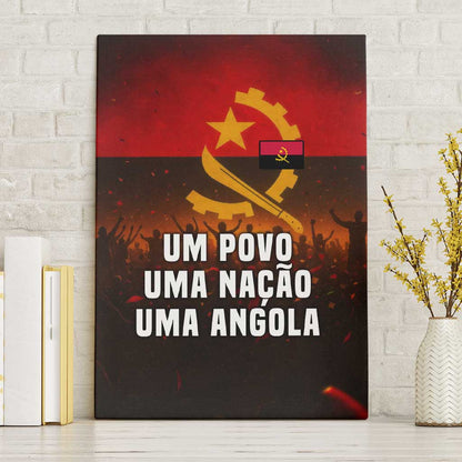 Angola Canvas Wall Art Red Black Yellow Grunge - African Pride