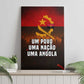 Angola Canvas Wall Art Red Black Yellow Grunge - African Pride