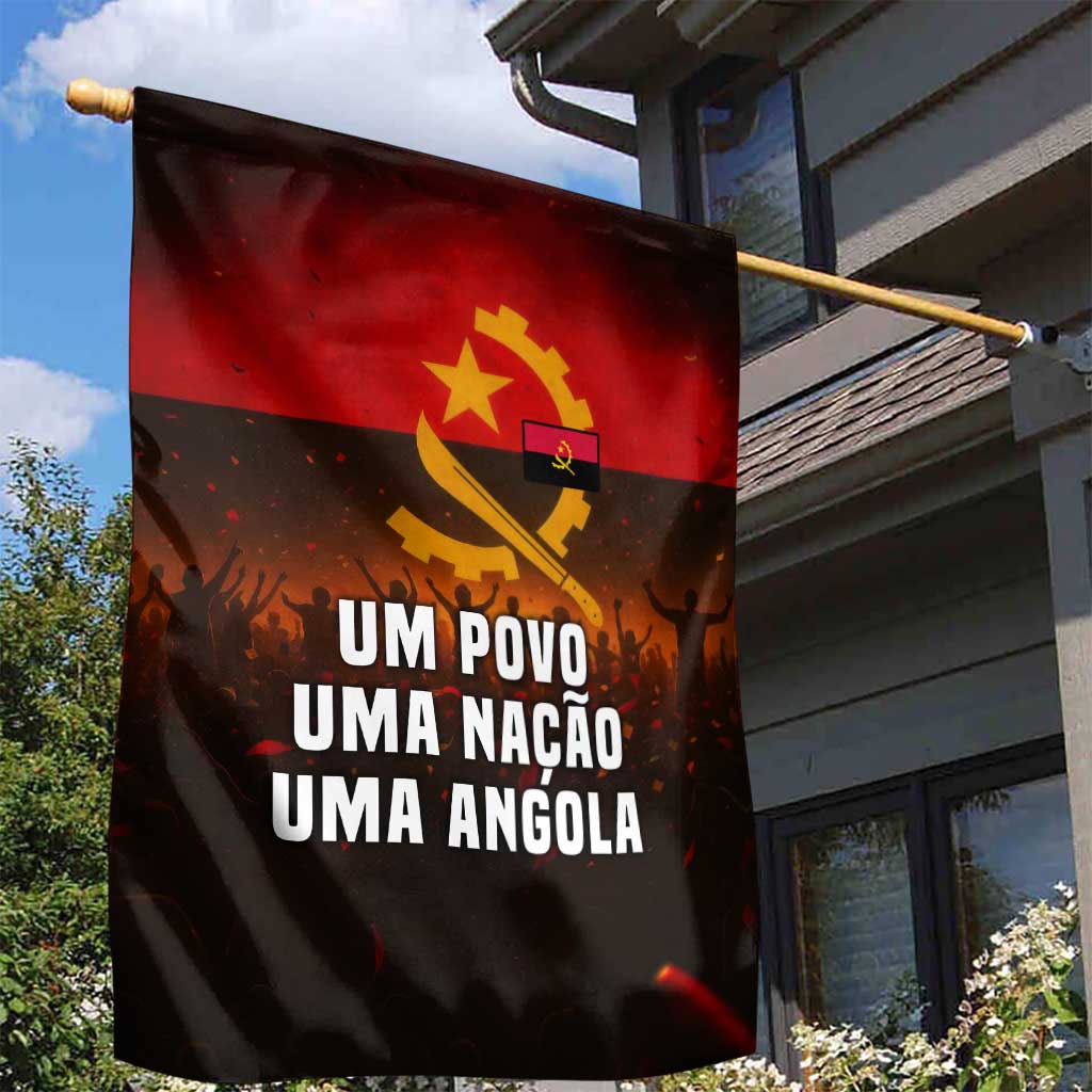 Angola Garden Flag Red Black Yellow Grunge - African Pride