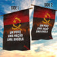 Angola Garden Flag Red Black Yellow Grunge - African Pride