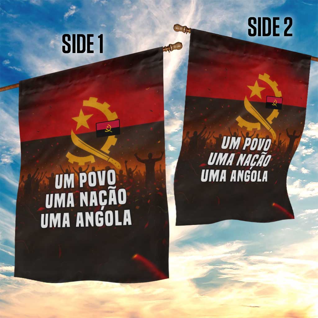 Angola Garden Flag Red Black Yellow Grunge - African Pride