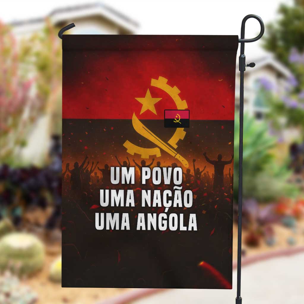 Angola Garden Flag Red Black Yellow Grunge - African Pride