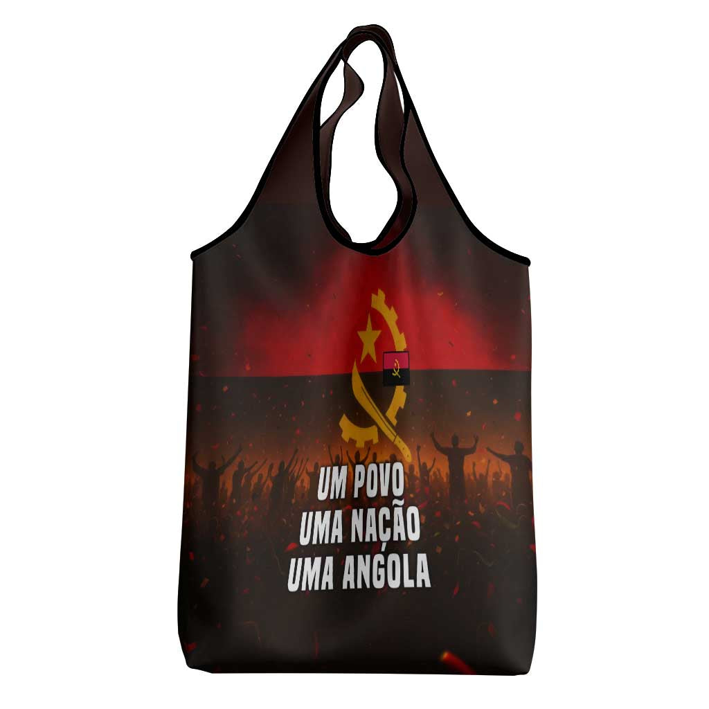 Angola Grocery Bag Red Black Yellow Grunge - African Pride