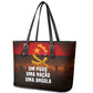 Angola Leather Tote Bag Red Black Yellow Grunge - African Pride