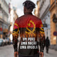 Angola Long Sleeve Button Shirt Red Black Yellow Grunge - African Pride