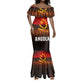 Angola Mermaid Dress Red Black Yellow Grunge - African Pride