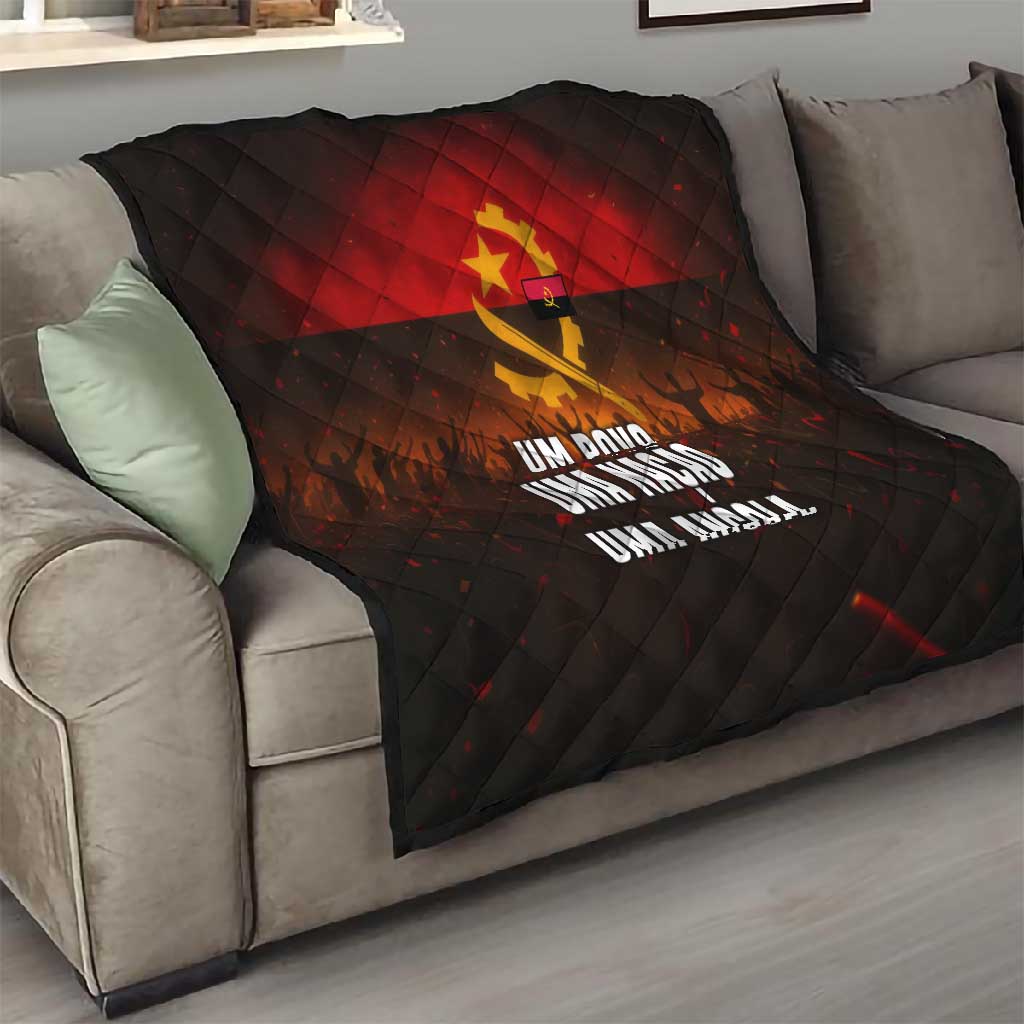 Angola Quilt Red Black Yellow Grunge - African Pride