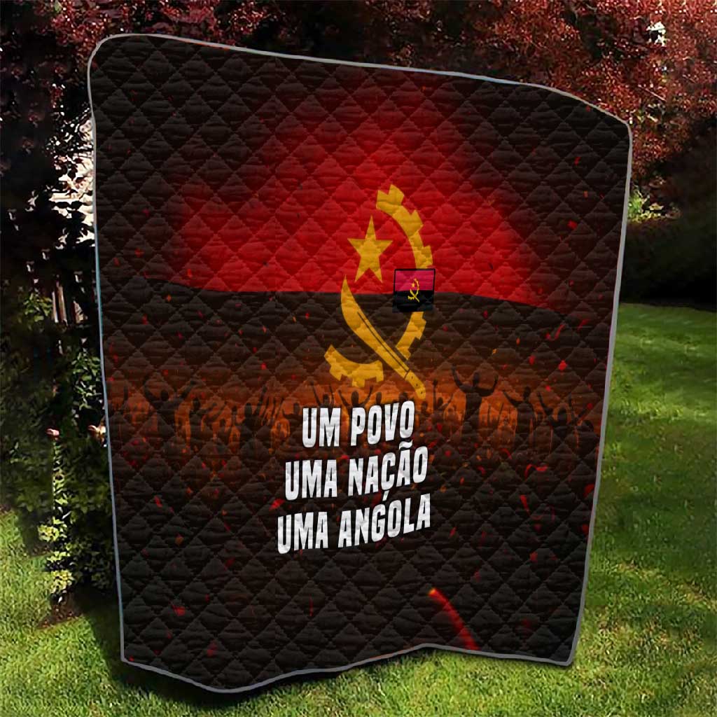 Angola Quilt Red Black Yellow Grunge - African Pride