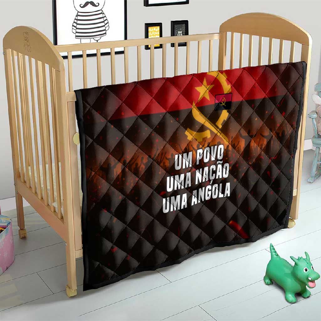 Angola Quilt Red Black Yellow Grunge - African Pride