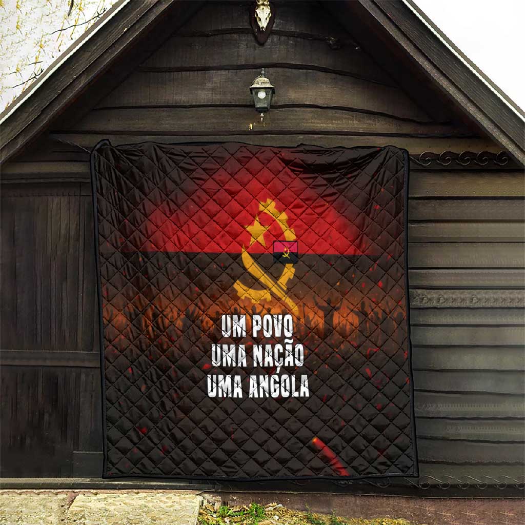 Angola Quilt Red Black Yellow Grunge - African Pride