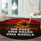 Angola Round Carpet Red Black Yellow Grunge - African Pride