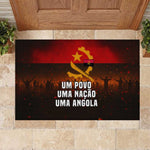 Angola Rubber Doormat Red Black Yellow Grunge - African Pride