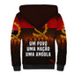 Angola Sherpa Hoodie Red Black Yellow Grunge - African Pride