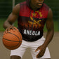 Angola Sleeveless Zip Hoodie Red Black Yellow Grunge - African Pride