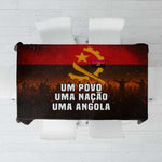 Angola Tablecloth Red Black Yellow Grunge - African Pride