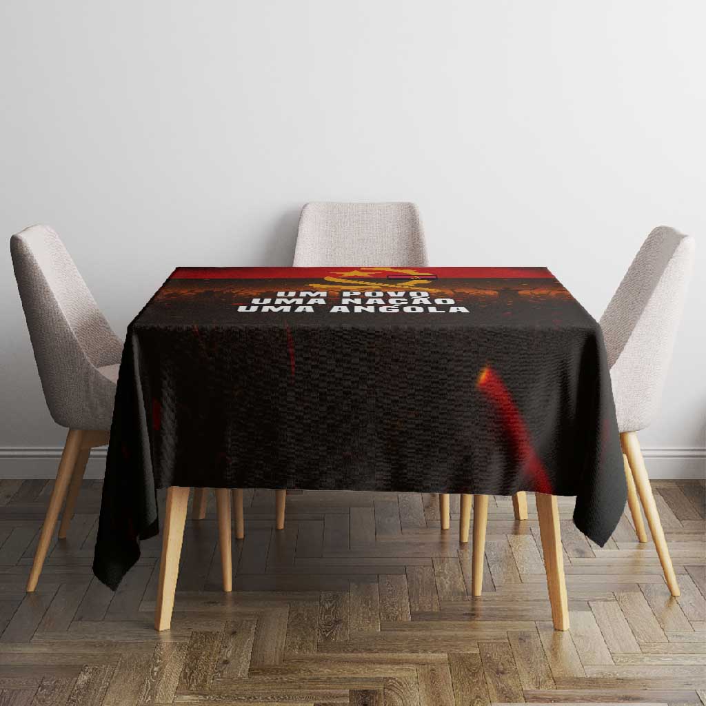 Angola Tablecloth Red Black Yellow Grunge - African Pride