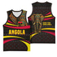 Angola Basketball Jersey Red Black Yellow Tribal and Elephant TS04