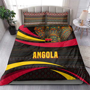Angola Bedding Set Red Black Yellow Tribal and Elephant - African Pride