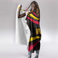 Angola Hooded Blanket Red Black Yellow Tribal and Elephant - African Pride