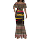 Angola Mermaid Dress Red Black Yellow Tribal and Elephant - African Pride