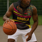Angola Sleeveless Hoodie Red Black Yellow Tribal and Elephant - African Pride