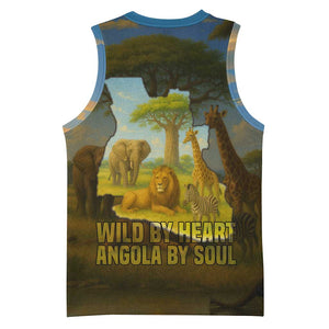 Angola Basketball Jersey Savannah Wildlife and African Animal TS04
