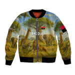 Angola Bomber Jacket Savannah Wildlife and African Animal - African Pride