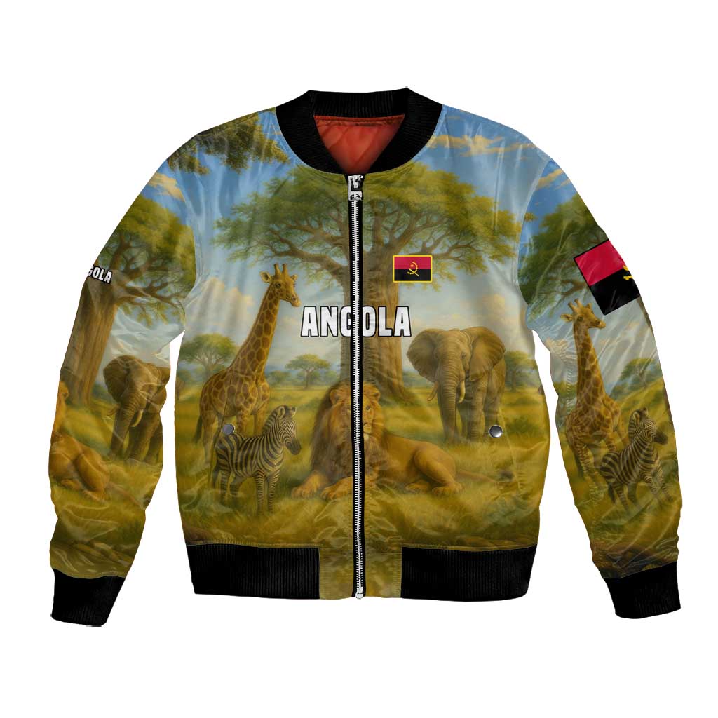 Angola Bomber Jacket Savannah Wildlife and African Animal - African Pride