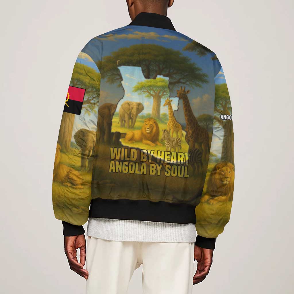 Angola Bomber Jacket Savannah Wildlife and African Animal - African Pride