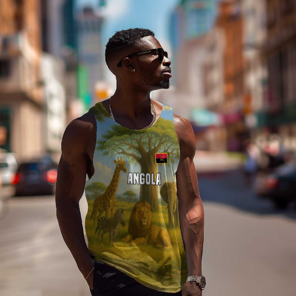 Angola Men Tank Top Savannah Wildlife and African Animal - African Pride