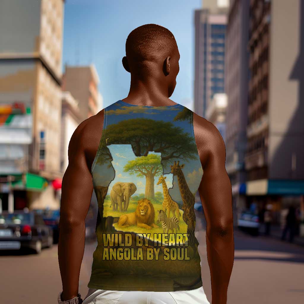 Angola Men Tank Top Savannah Wildlife and African Animal - African Pride