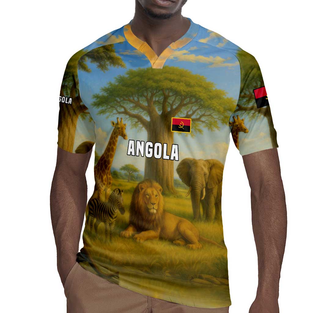 Angola Rugby Jersey Savannah Wildlife and African Animal - African Pride