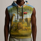 Angola Sleeveless Hoodie Savannah Wildlife and African Animal - African Pride