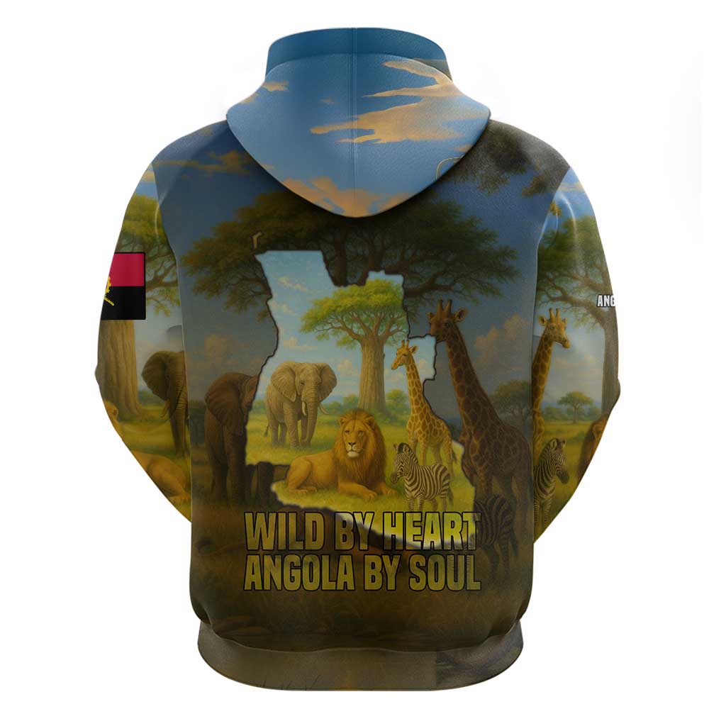 Angola Zip Hoodie Savannah Wildlife and African Animal - African Pride