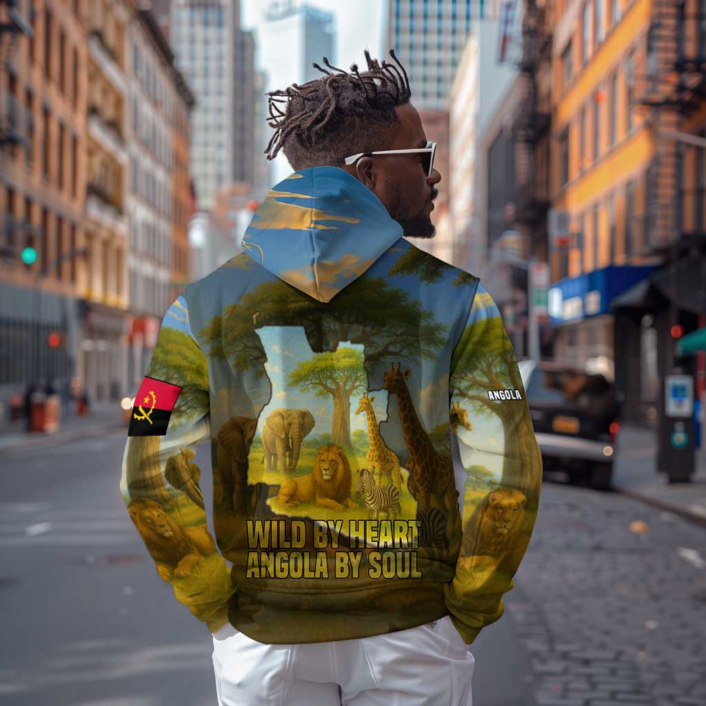 Angola Zip Hoodie Savannah Wildlife and African Animal - African Pride