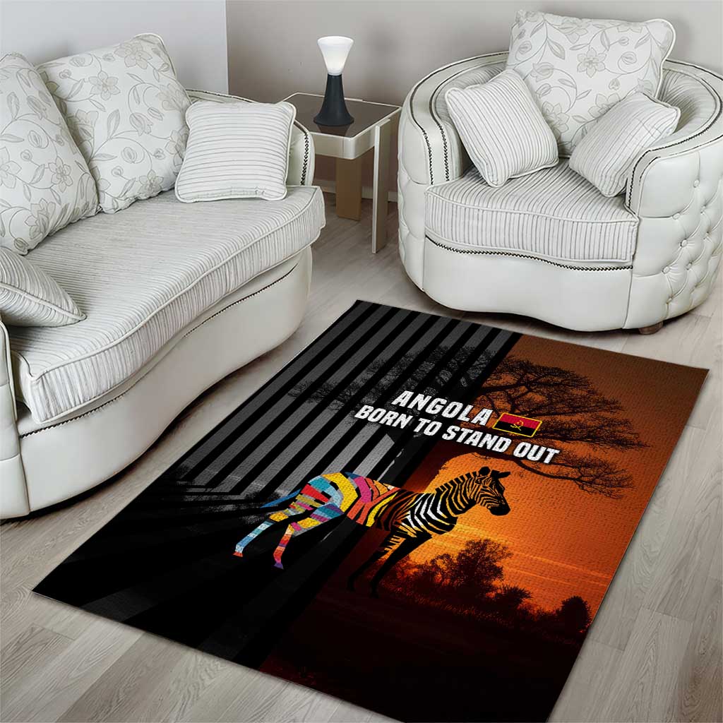 Angola Area Rug Sunset Zebra Design and African Nature - African Pride