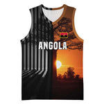 Angola Basketball Jersey Sunset Zebra Design and African Nature TS04