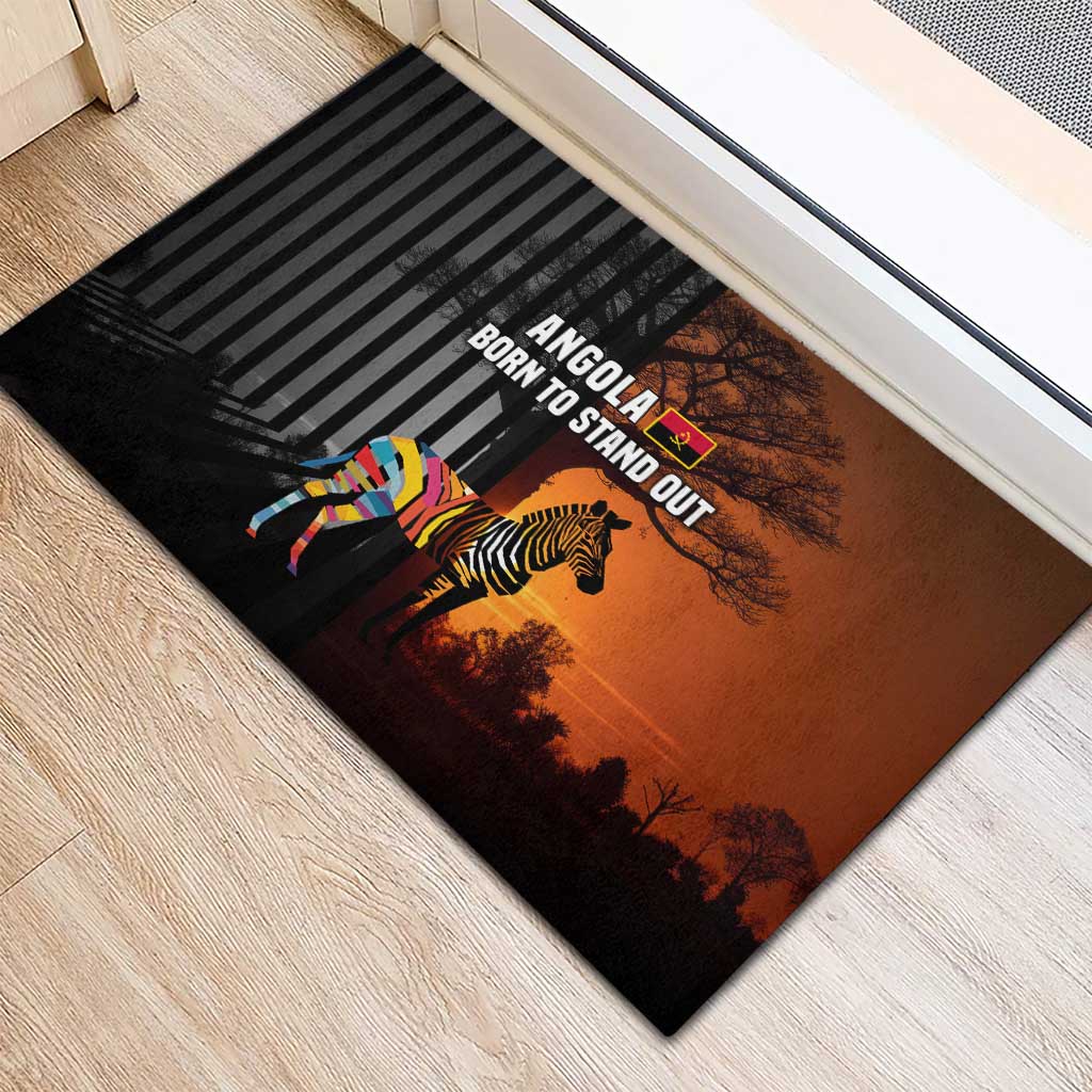 Angola Rubber Doormat Sunset Zebra Design and African Nature - African Pride