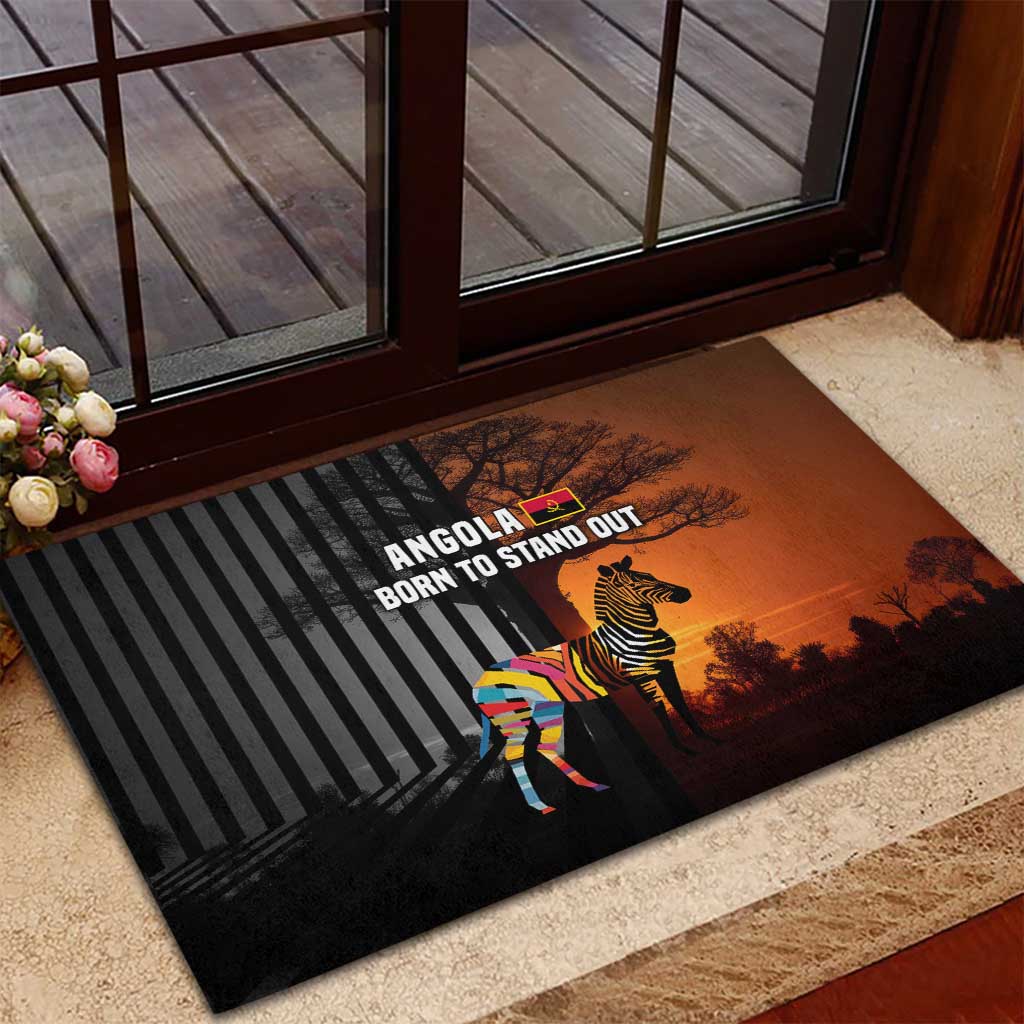 Angola Rubber Doormat Sunset Zebra Design and African Nature - African Pride