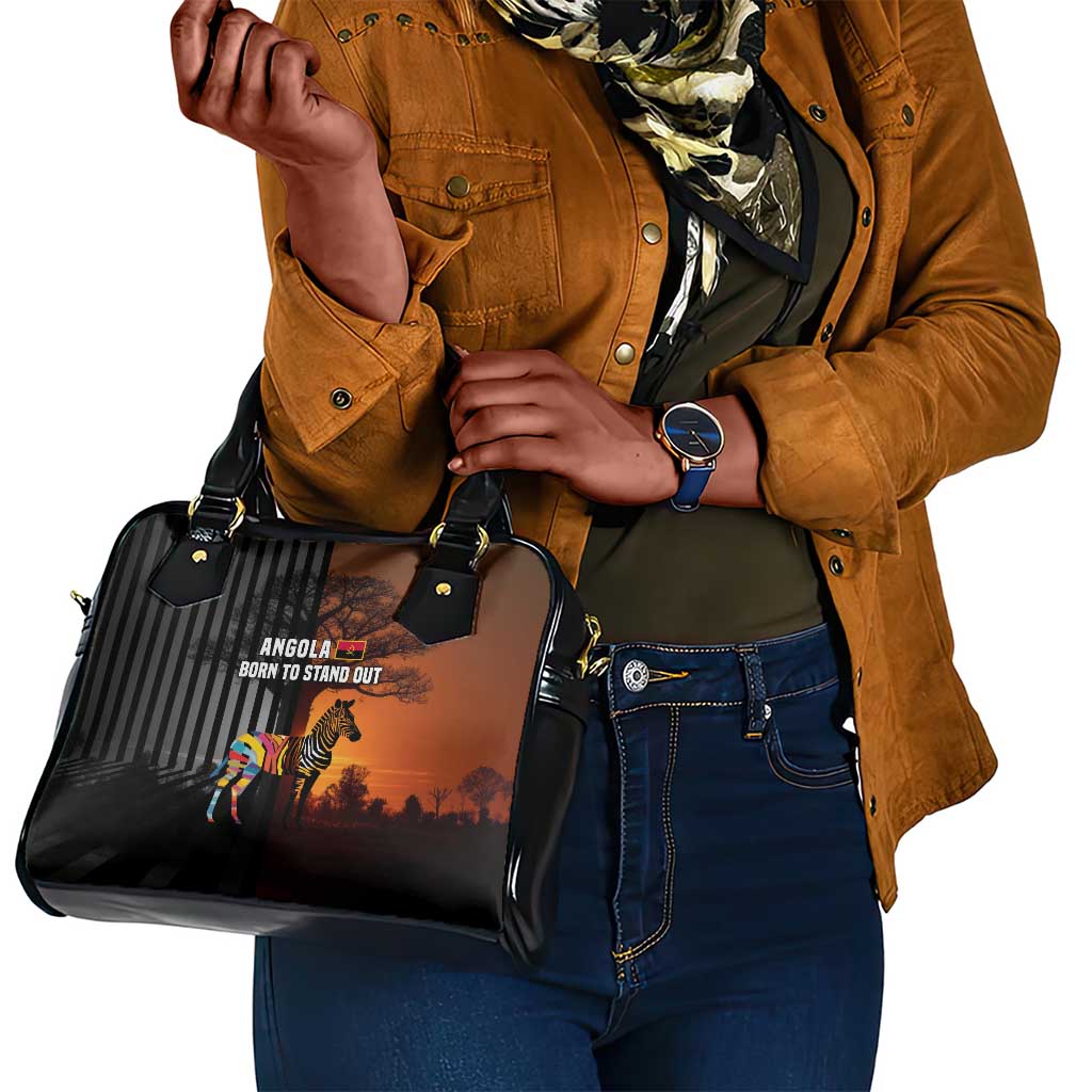 Angola Shoulder Handbag Sunset Zebra Design and African Nature - African Pride