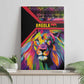Angola Canvas Wall Art Multicolor Tribal Design and Vibrant Lion - African Pride