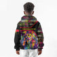 Angola Kid Hoodie Multicolor Tribal Design and Vibrant Lion - African Pride