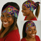 Angola Neck Gaiter Multicolor Tribal Design and Vibrant Lion - African Pride