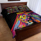 Angola Quilt Bed Set Multicolor Tribal Design and Vibrant Lion - African Pride