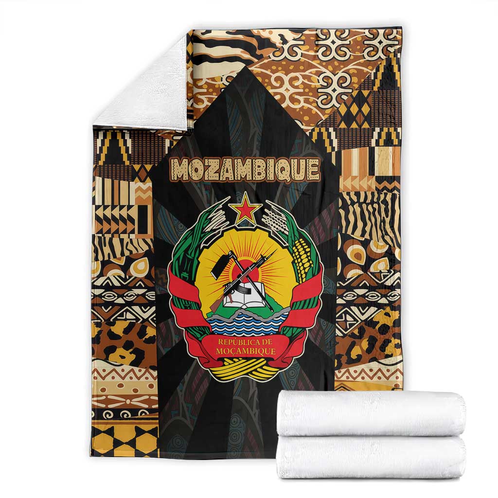 Mozambique Blanket Black Brown Tribal Design - African Pride