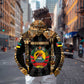 Mozambique Hoodie Black Brown Tribal Design - African Pride