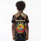 Mozambique Kid Polo Shirt Black Brown Tribal Design - African Pride