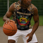 Mozambique Sleeveless Hoodie Black Brown Tribal Design - African Pride